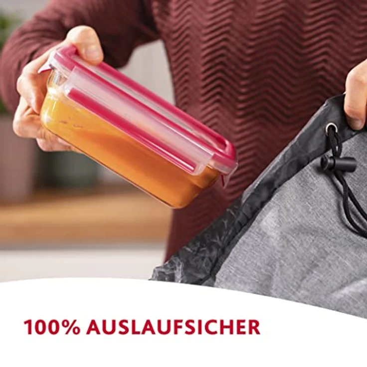 Emsa 54169 Clip & Close Glas Frischhaltedosen | 3er Set | 0,2+ 0,5+ 1,3 L | Rechteckig | 100 Prozent Dicht | Backofengeeignet | Mit Frische-Dichtung – Bild 5