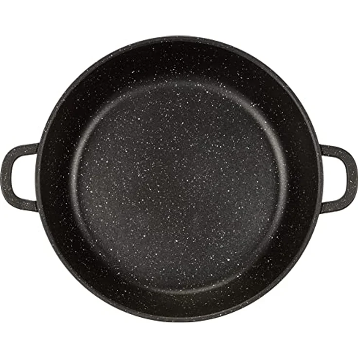 Kamberg 0008041 – Kochtopf 28 cm – Aluminiumguss – Beschichtung in Steinoptik – Mit Glasdeckel – Für alle Herdarten, auch Induktion – PFOA‑frei, Aluminium, grau, 28 cm – Bild 4