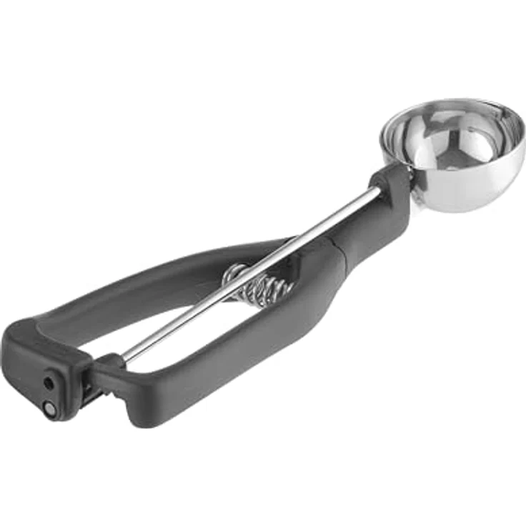 HENDI Eisportionierer für Linkshänder, ergonomischer Eislöffel mit Auslöser, ø45mm, Edelstahl, inklusive farbiger Pins, 1/40 Portionen, Made in Germany – Bild 2
