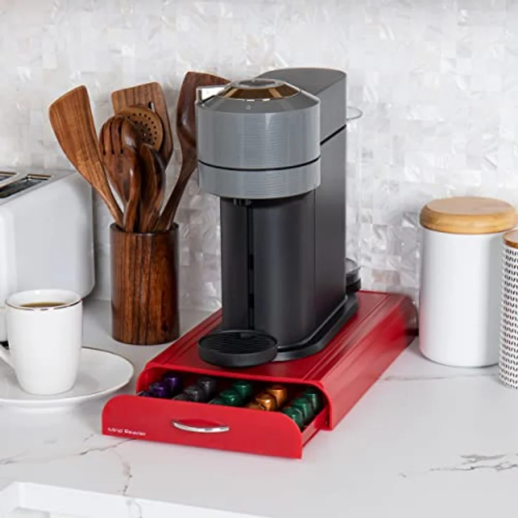 Mind Reader 'Anchor' für 50 Nespresso Kapseln, Red Kaffee Pod Storage Schublade – Bild 2
