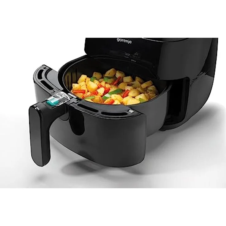 Gorenje AF1409DB SW Heißluftfritteuse, ohne Öl, 3.2 Liter Fassungsvermögen, 1400 Watt, schwarz, Kunststoff, Metall – Bild 4