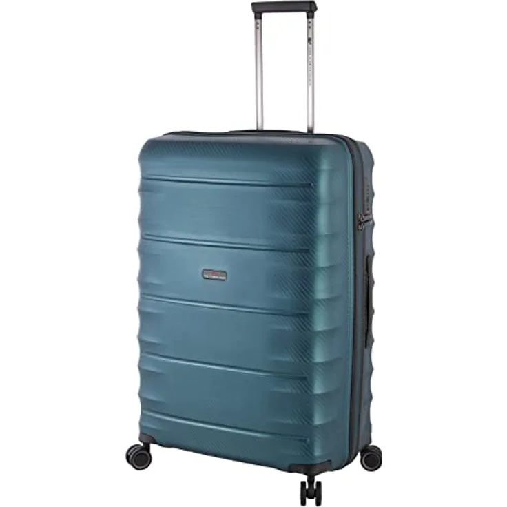 Von Cronshagen Reisetrolley Balto | Stabiler Hartschalen Koffer in verschiedenen Größen | 4 leichtlaufende Doppelrollen | 3-stelliges TSA-Zahlenschloss (Green, L - großer Koffer 75cm)