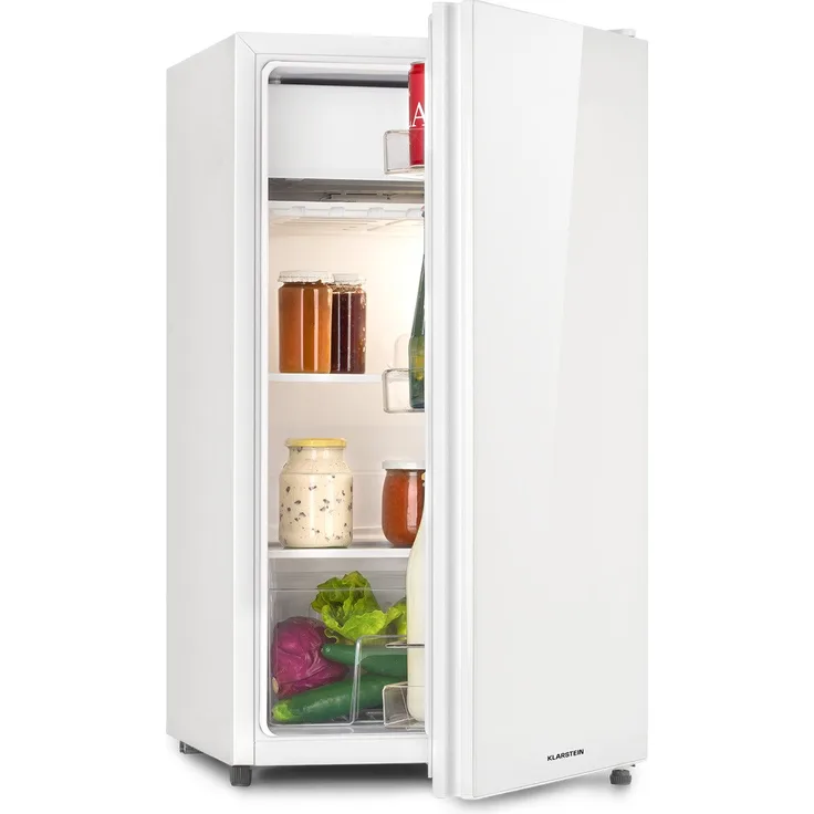 Klarstein Getränkekühlschrank HEA14-Frost-wh-E 10045832, 84 cm hoch, 45 cm breit, Mini Fridge weiß, 91 Liter Fassungsvermögen