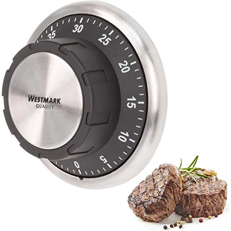 Westmark Kurzzeitmesser-Küchentimer, mechanisch, magnetisch, 1-60 Minuten, Edelstahl-Kunststoff, Redondo, Anthrazit-Silber, 10922260 – Bild 2