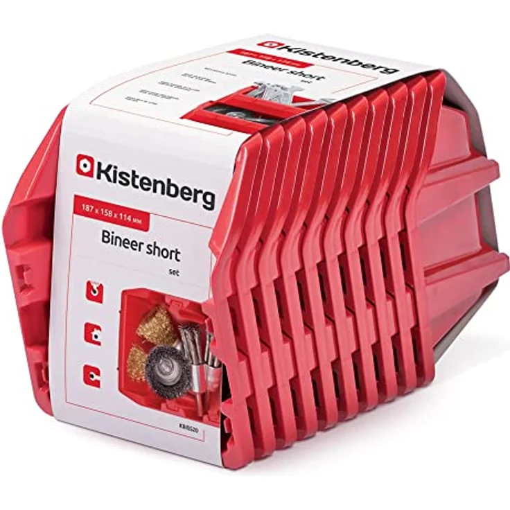 Kistenberg Aufbewahrungsbehälter-Set, 10-in-1 Vorratsdosen aus langlebigen Polymeren, stapelbar und wandhängend – Bild 4