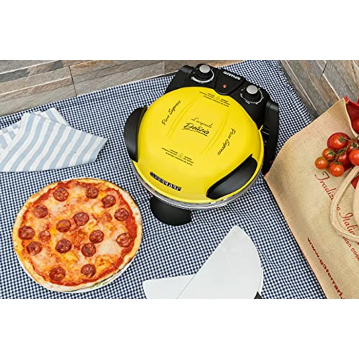 G3Ferrari G 1000605 Delizia Pizzamaker, 1200W, Timer, gelb – Bild 2