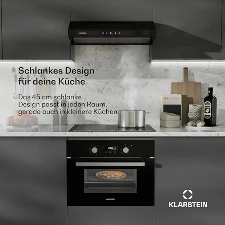 Klarstein SpaceSmart Einbaubackofen 41 L, 8 Funktionen, Dampfreinigung, Energieklasse A, kompaktes Design – Bild 2