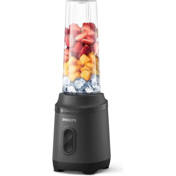 Philips Standmixer HR2760/00 Opal Series, 350 W ProBlend-Technologie mit Blend & Go-Trinkbecher, 2 Geschwindigkeitsstufen, Schwarz