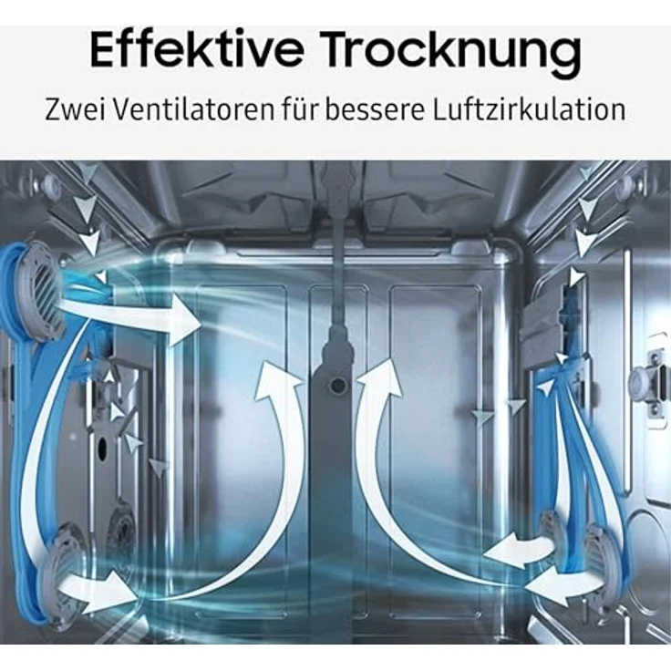 Samsung DW8700B Vollintegrierbarer Geschirrspüler, 60 cm, 14 Maßgedecke Weiß – Bild 7