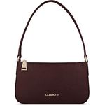 Lazarotti Bologna Leather, Schultertasche aus Ziegenleder mit Reißverschluss, 22 cm, schwarz