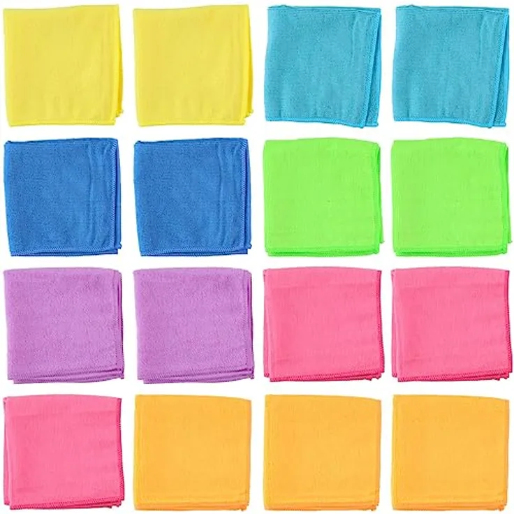 Dirt Devil Mikrofasertücher - 16 Stück - Mikrofasertuch – Fenstertuch – langlebig – mehrere Farben