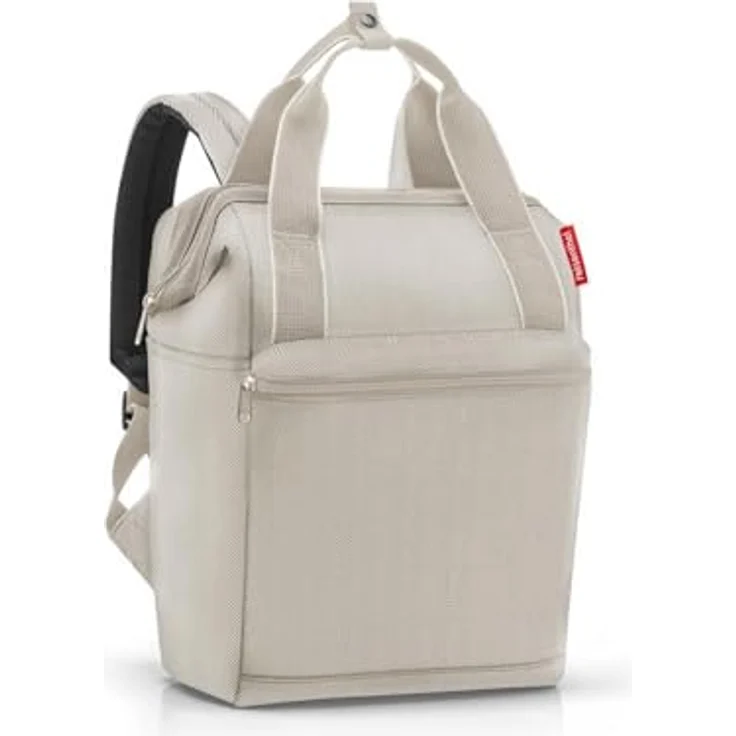 reisenthel allrounder R herringbone sand – Rucksack und Tragetasche in einem – Mit Stecklasche für Reisetrolleys – Bild 2