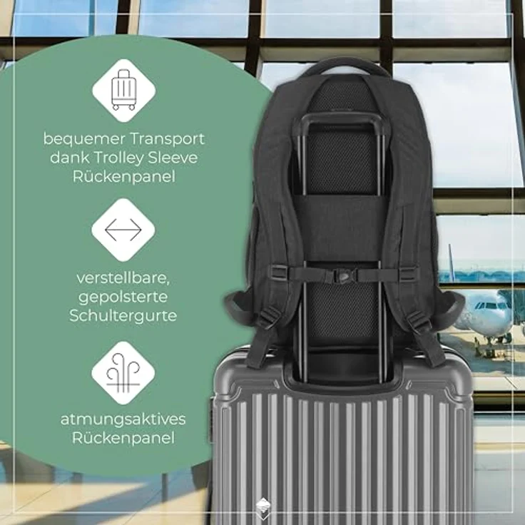 travelite Basics Rucksack Melange, 45 cm – Bild 6