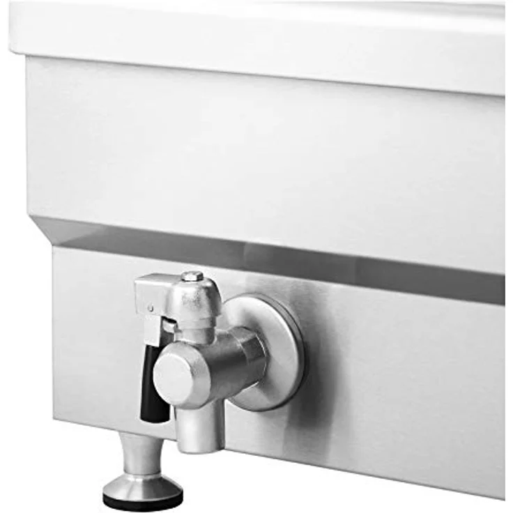Royal Catering RCBG 30-2-B STH Fettbackgerät Fritteuse Friteuse Gastronomie (24 Liter, 9000 W, 400 V, Ablasshahn, Edelstahl, 2 Körbe) – Bild 5