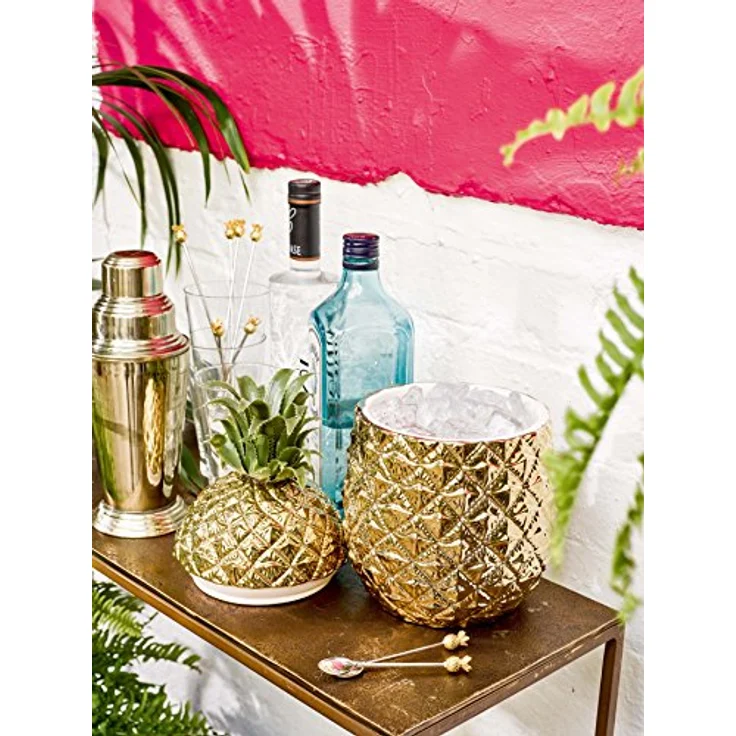 Talking Tables Emporium Ananas-Keramikeiskübel, goldfarben, H 30 x B 16 cm – Bild 7