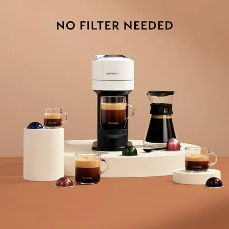 De'Longhi Nespresso Vertuo Next ENV 120.BWAE Kaffeekapselmaschine mit Aeroccino Milchaufschäumer, braun – Bild 5