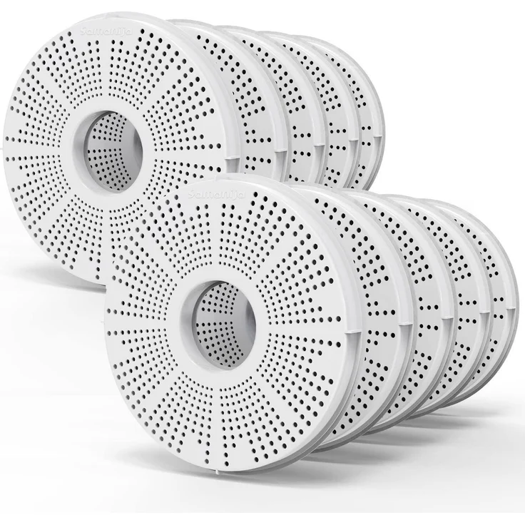 10er Pack SAMANIJA Ersatzfilter für Katzen-Trinkbrunnen, 3-fach-Filter für Catit Blume, 14cm Durchmesser, gesundheitsfördernd und universelle Passform