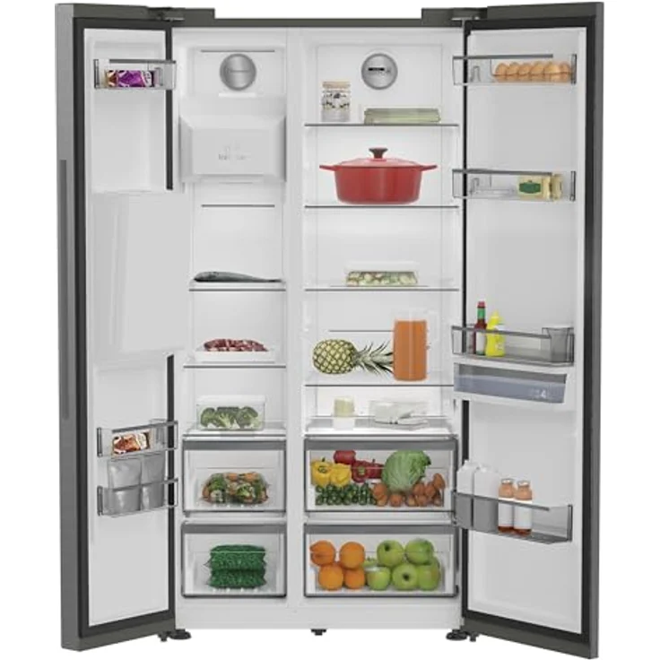 Bauknecht SBS IW E90 Pearl, Kühl-Gefrier-Kombination mit 375 l Kühlvolumen, No Frost-Funktion, Eiswürfelbereiter und Wasserspender – Bild 6