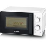 Severin MW 7570, Solo Inverter Mikrowelle mit 19 Litern Garraum, 700 Watt, 6 Leistungsstufen, Auftaufunktion, schwarz