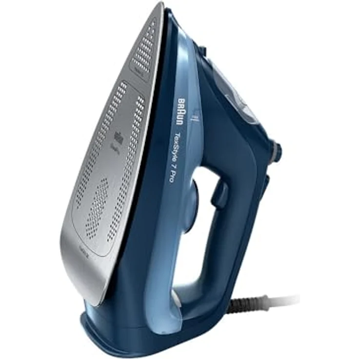 Braun TexStyle 7 Pro Dampfbügeleisen SI 7160 BL - Bügeleisen mit Freeglide 3D Bügelsohle, Vertikaldampf, 3000 Watt, Blau – Bild 2