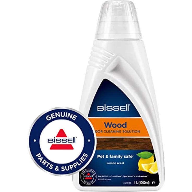 Bissell 1788L Wood Floor Reinigungsmittel für Spinwave/Crosswave/Crosswave Pet Pro und andere Hartboden-Reinigungsgeräte, auch für versiegelte Holzböden geeignet, 1 x 1 L