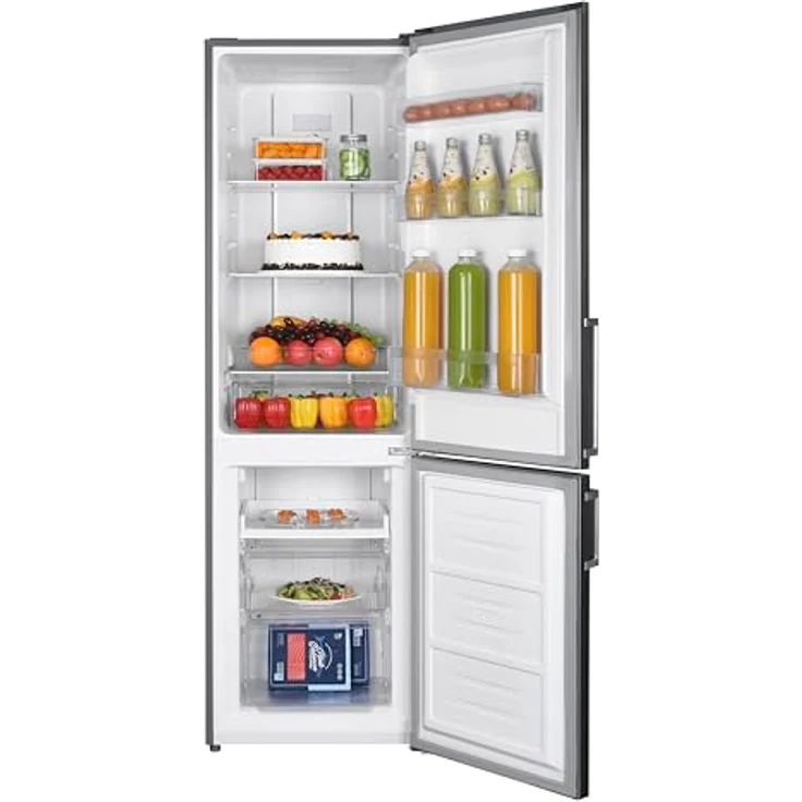 PKM BKG55HNFCIX Kühl-Gefrierkombination, Inox Design, 253 L Gesamtinhalt, Energieeffizienzklasse C, LED-Beleuchtung, Schnellgefrieren, freistehend – Bild 4