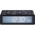 Lexon Funkwecker Flip+ Jean-Michel Basquiat Schwarz/Weiß, LCD-Quarzwecker mit Funksteuerung und einzigartigem Design