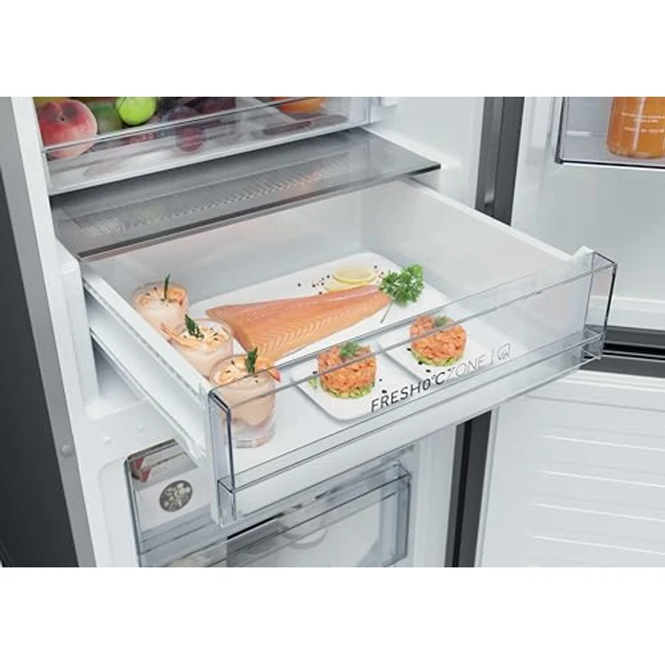 Haier HTR3620DNMG, Kühl-Gefrier-Kombination mit Fresh 0° Zone, Total No Frost, 414 L, energiesparend, Inverter-Kompressor, Edelstahl – Bild 7