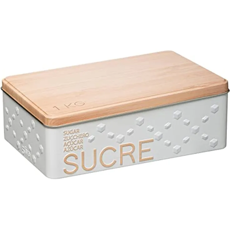 Würfelzuckerdose aus metall "scandinave nature" weiß - 5 five simply smart