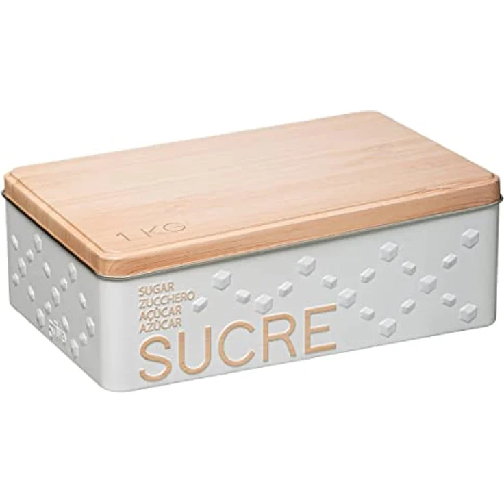 Würfelzuckerdose aus metall "scandinave nature" weiß - 5 five simply smart – Bild 1