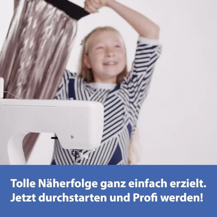 GLAESERhome Nähmaschine mia350 himmelblau | Anfänger Nähmaschine – Bild 5