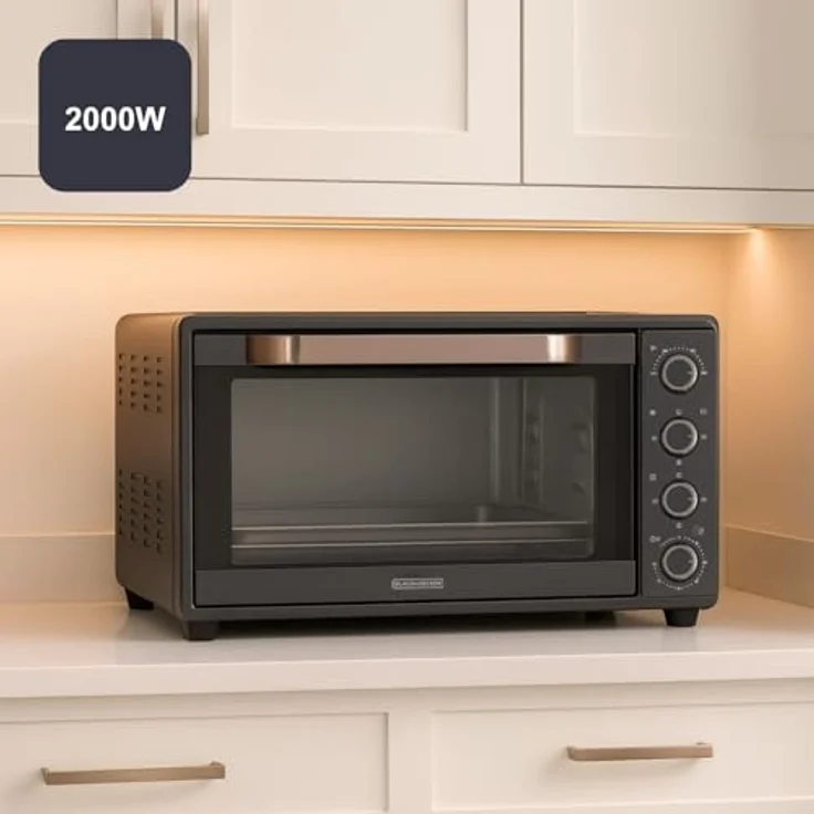 Black+Decker BXOV6000E, Minibackofen mit 60 l, 15 Garfunktionen, 2000 W, Schwarz – Bild 2
