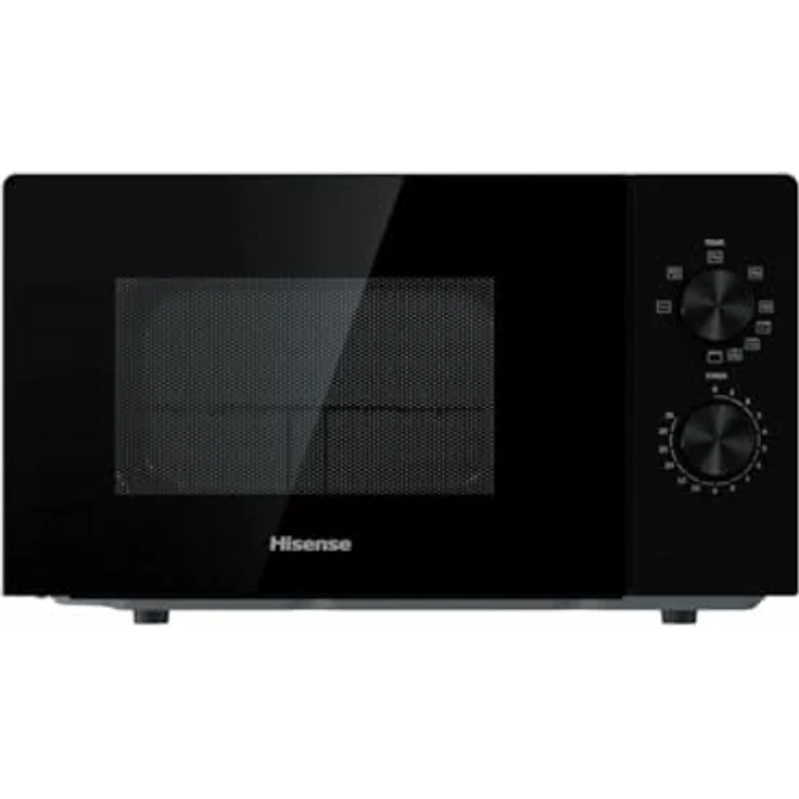 Hisense H20MOBP1G Mikrowelle mit Grill, Fassungsvermögen 20 l, 700 W Leistung, 900 W Grill, 5 Stufen, Timer 30 Min, Auftaumodus, Griff, Schwarz – Bild 2