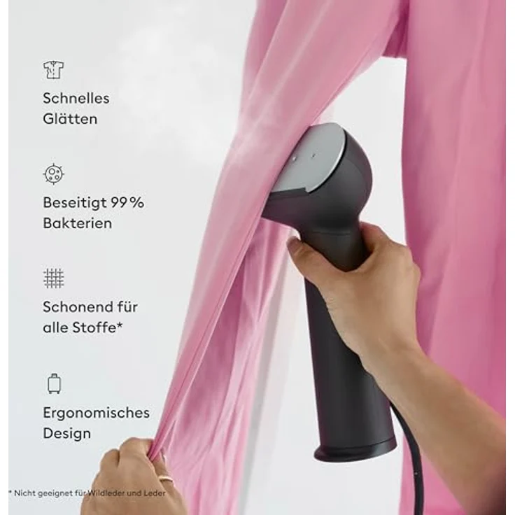 Steamery Dampfbürste Cirrus No. 3 Iron CI30101EU, 1200 W, schwarz - Hybrid Steam- und Bügeleisen für faltenfreie Kleidung – Bild 4