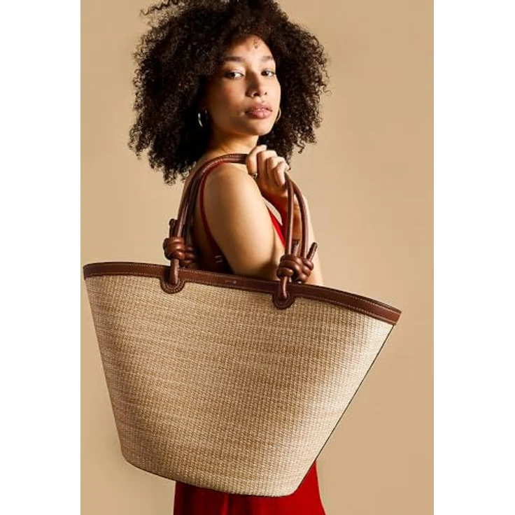 Fossil Summer Shopper Tasche, 29 cm, braun, 100% Polyethylen – Bild 2