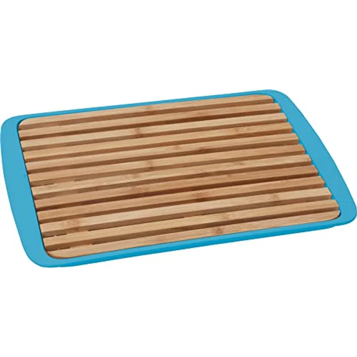 BRUNNER 0830056N.C30 Schneidebrett 2 in 1, Material Bambus und Melamin, Breadboard Farbe hellblau 36 x 24 cm