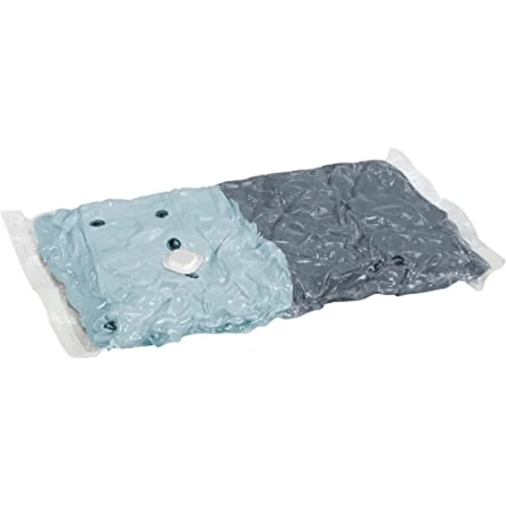 WENKO Vakuum Beutel Reise-Set, 6-teilig mit Staubsaugeranschluss, transparent, Platzsparend bis zu 75% – Bild 1