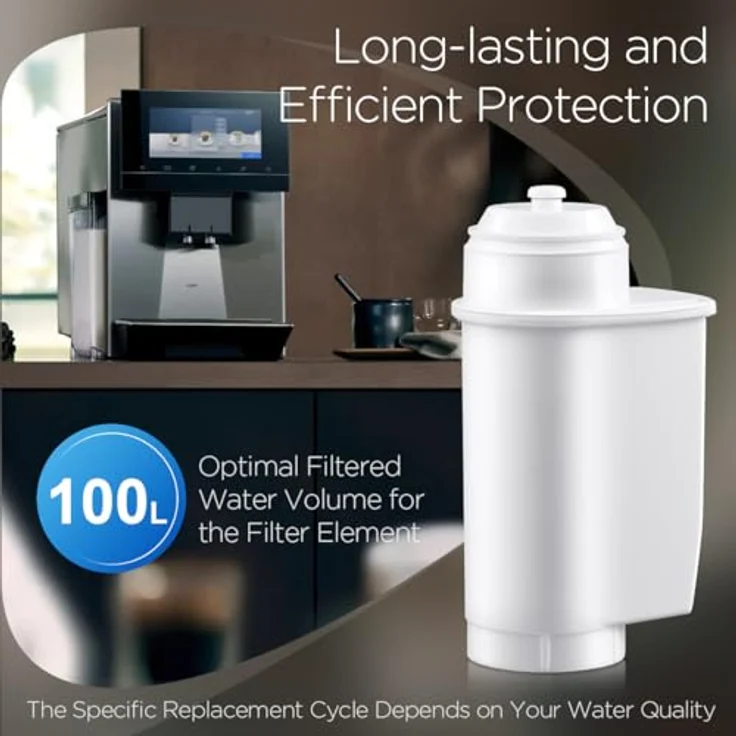 Filswa Wasserfilter FW400, 6er Set kompatibel mit Siemens EQ-Serie,Bosch Vero, Brita Intenza Filter, Schützen Sie Ihre Kaffeemaschine vor starker Verkalkung – Bild 6