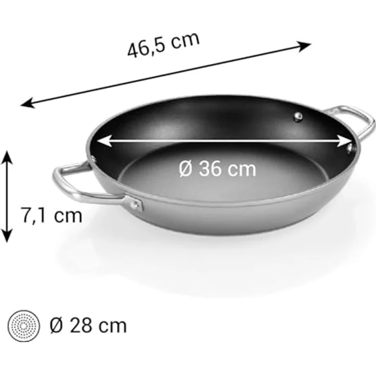 Tescoma Bratpfanne GrandCHEF+, 36 cm, mit 2 Griffen, hochwertiger Antihaftbeschichtung, induktionsgeeignet, spülmaschinenfest – Bild 3