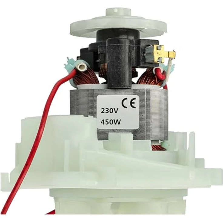vhbw Ersatz Motor kompatibel mit Vorwerk VK 119, 118, 121, 120, 122 Staubsauger - Inkl. Anschlusskabel, Leistungsstarker & langlebiger Motor, 450W, grau – Bild 5