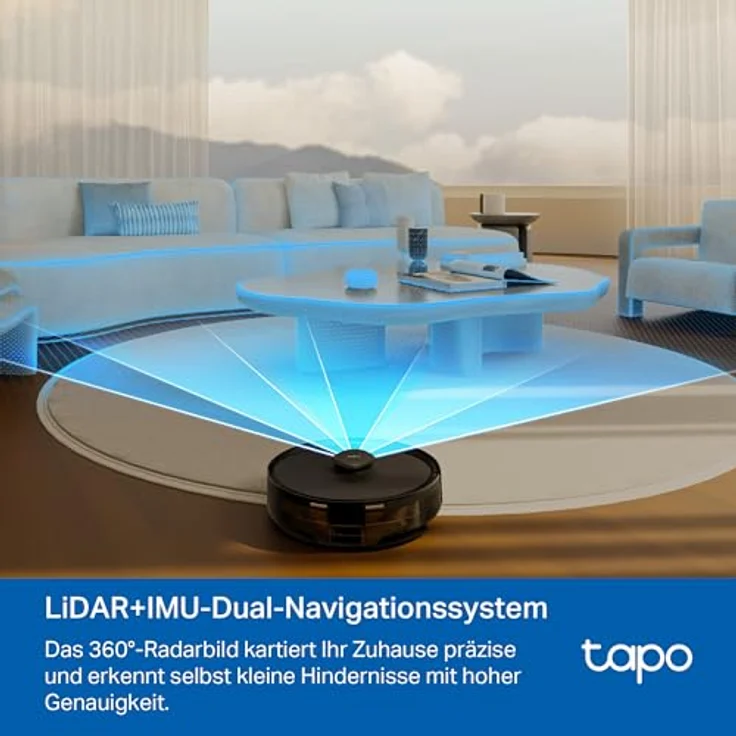 TP-Link Tapo RV30 Max, Beutelloser Saugroboter mit 5300 Pa Saugkraft, Wischfunktion, Schwarz – Bild 5
