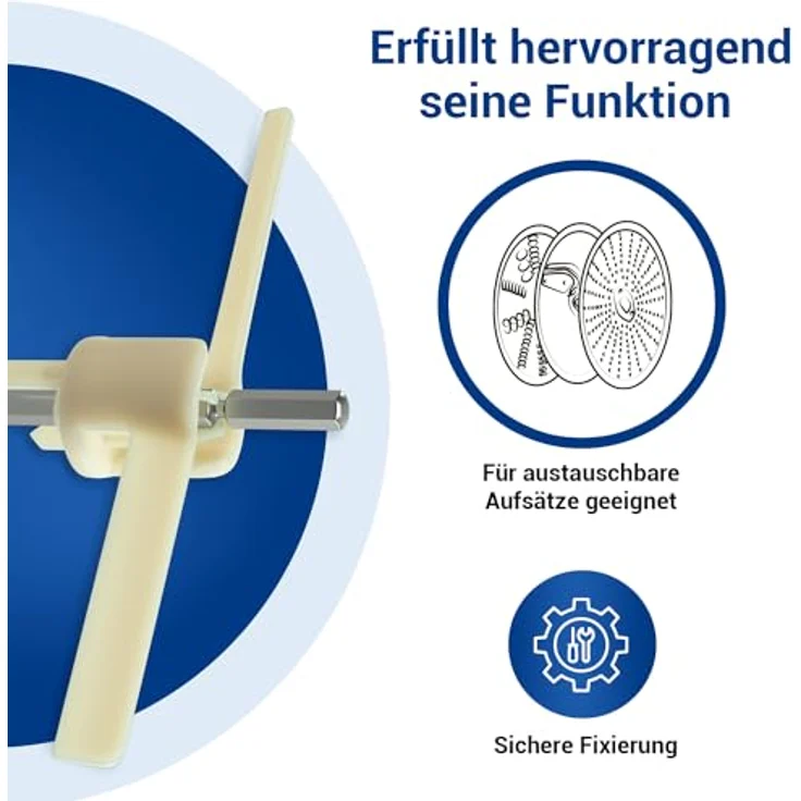 VIOKS Mitnehmer für Durchlaufschnitzler Ersatz für Bosch 00091027 MUM4 MUM8 MUZ8DS1 MUZ4DS2 MUZ4DS3 091027 Bosch Cookit Durchlaufschnitzler Flügel für Bosch Küchenmaschine Ersatzteile Zubehör – Bild 4