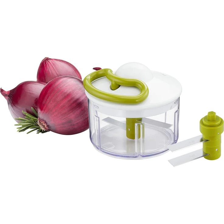 Tefal K13304 5-Sekunden-Zerkleinerer ohne Strom, Fassungsvermögen: 500 ml, Multizerkleinerer, Universalzerkleinerer für Gemüse, Obst, Zwiebeln, Nüsse, Knoblauch, Babynahrung, weiß-grün – Bild 10