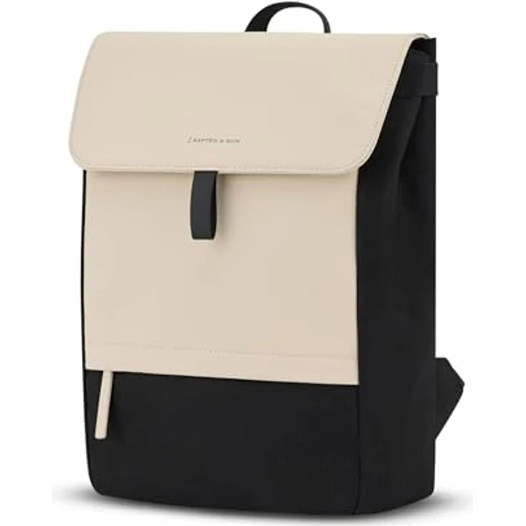 Kapten & Son Freizeitrucksack, 39,5 x 28,5 x 12,5 cm, mit fünf Innentaschen und Anti-Diebstahl-Laptop-Fach, schwarz – Bild 2