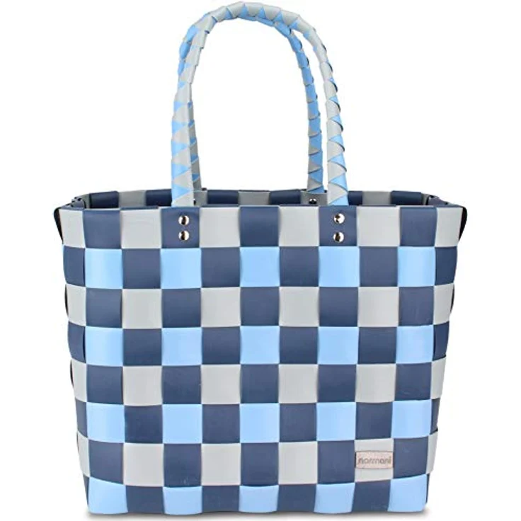 normani Einkaufstasche geflochten mit Henkeln, Tragetasche extra robust, 20 Liter Volumen, Farbe Classic/Namaka, aus 70 % recyceltem Material – Bild 1