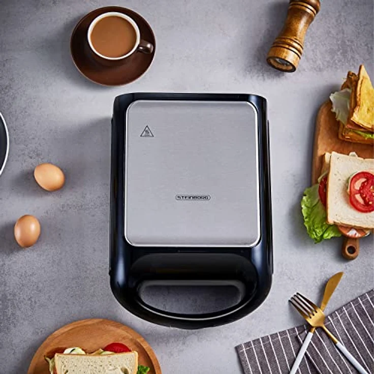 STEINBORG Waffeleisen SB-2120, 1200 W, Antihaftbeschichtung, Cool-Touch-Griffe – Bild 5