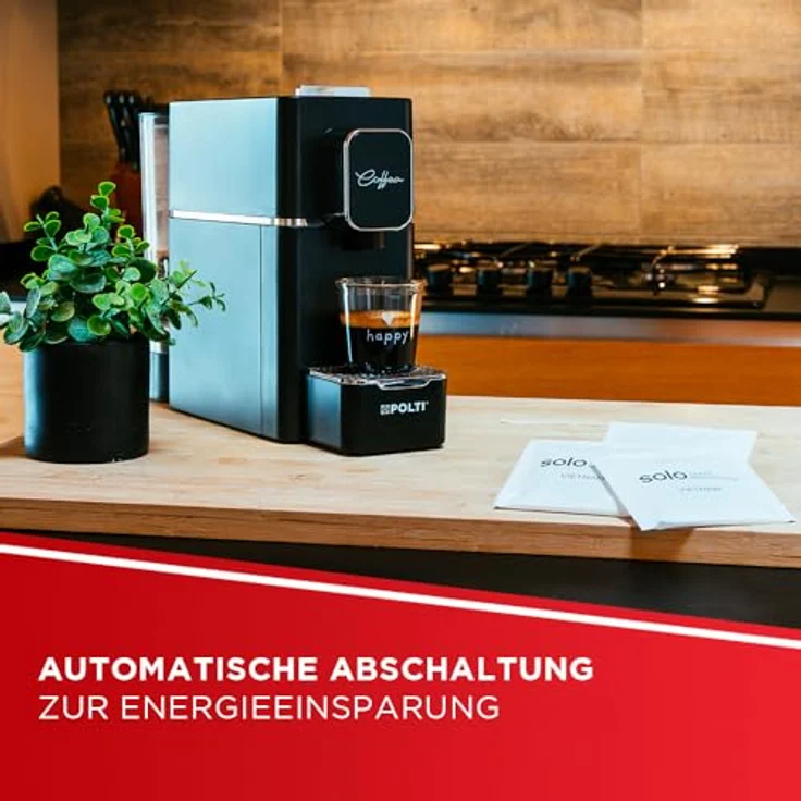 Polti Coffea S15B, Kapselmaschine in Schwarz mit anpassbarer Temperatur und automatischer Kapselauswurf – Bild 8