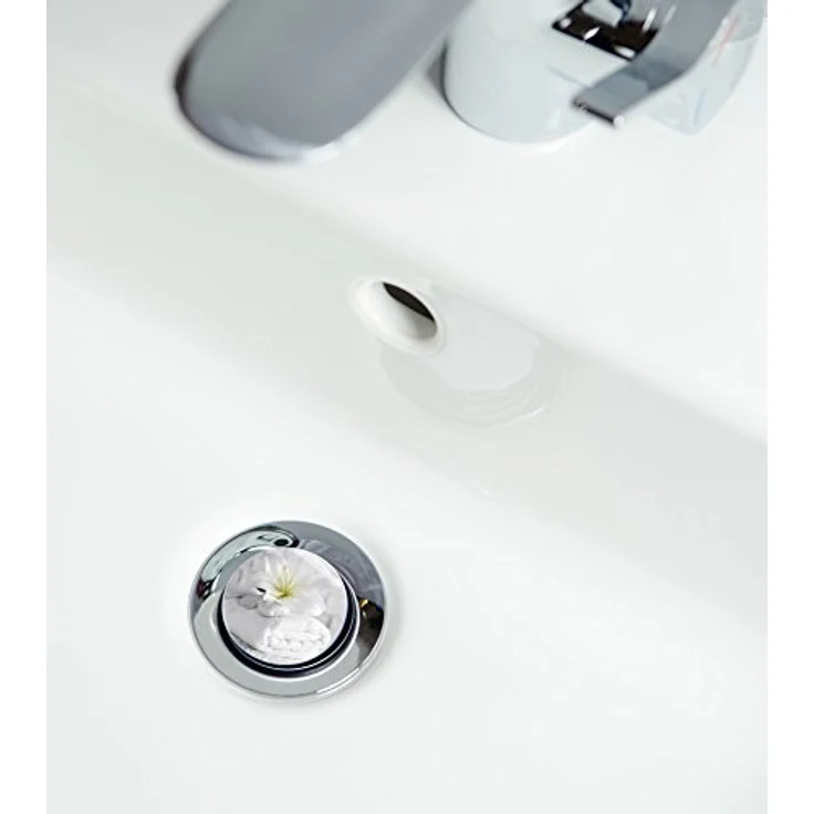 Sanilo Waschbeckenstöpsel Good Feeling, universeller Abflussstöpsel mit verchromtem Messingkopf, 4,0 cm Durchmesser, höhenverstellbar von 6,5 bis 8,5 cm, stylisches Design in kräftigen Farben – Bild 2