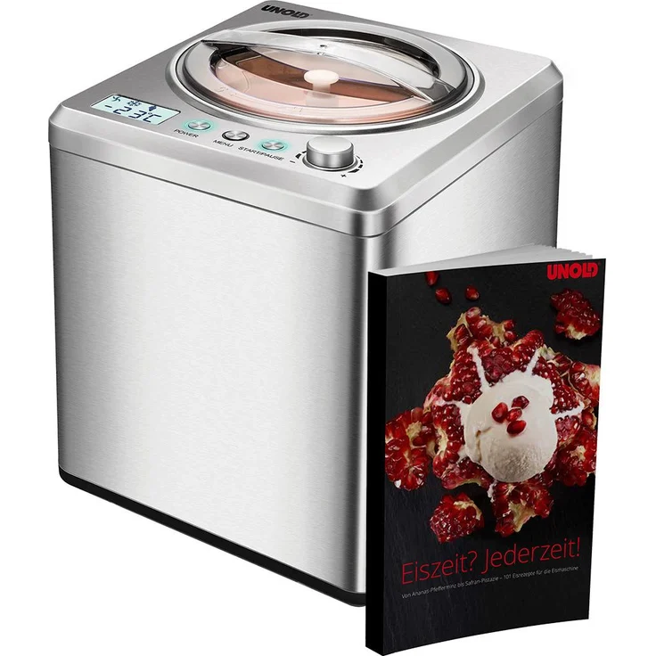 Unold Eismaschine Exklusiv mit Eisbuch 2 L, inklusive 101 Rezepte, 488999 – Bild 1