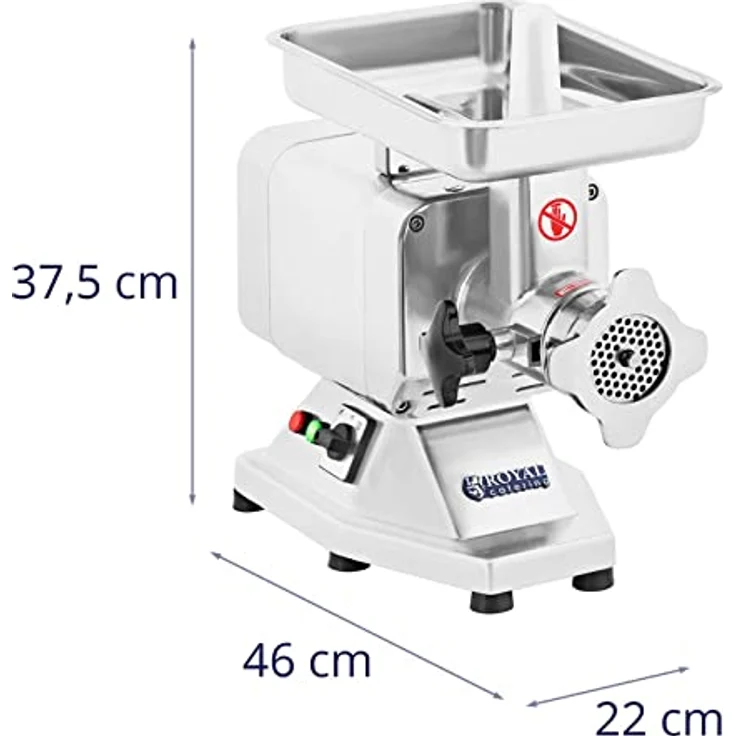 Royal Catering Fleischwolf RCFW 120PRO Edelstahl 850W 120 Kg/h Metzgerei Elektrischer, 850 W – Bild 9